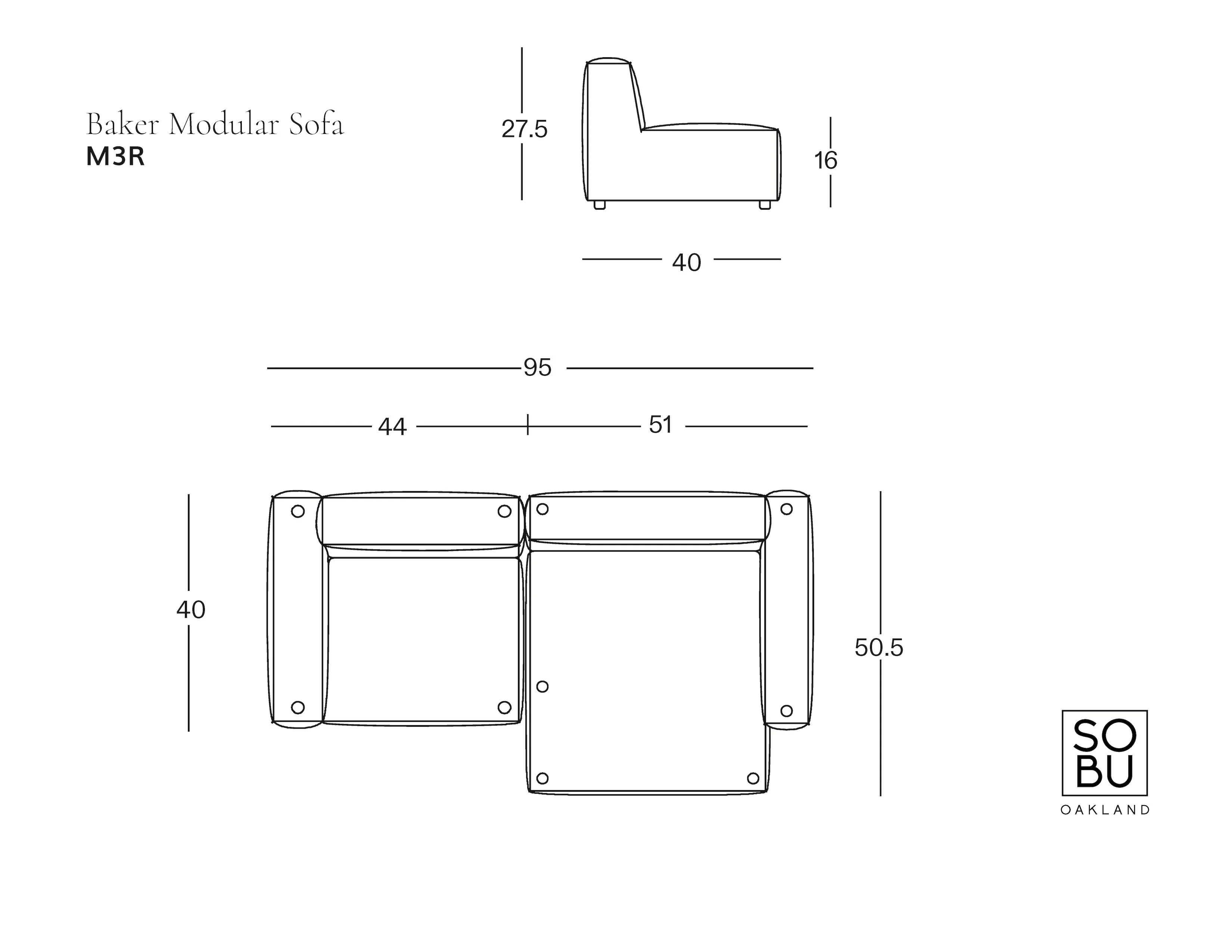 Baker Modular Sofa | Leather • M3 - Image 6