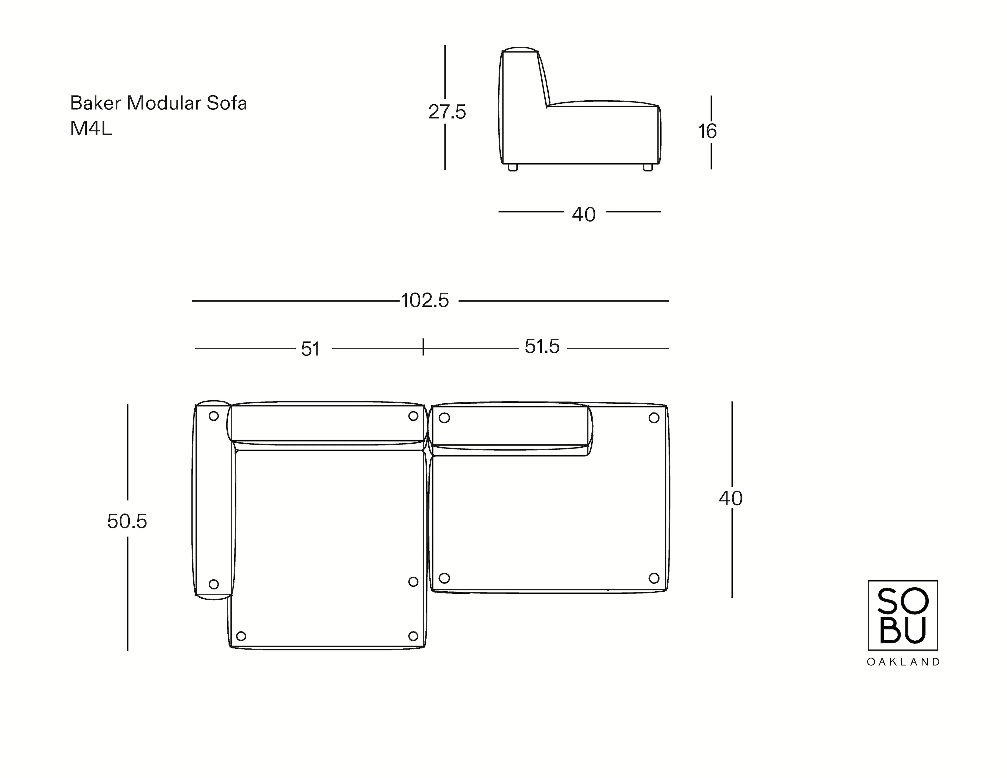 Baker Modular Sofa | Fabric • M4 - Image 6