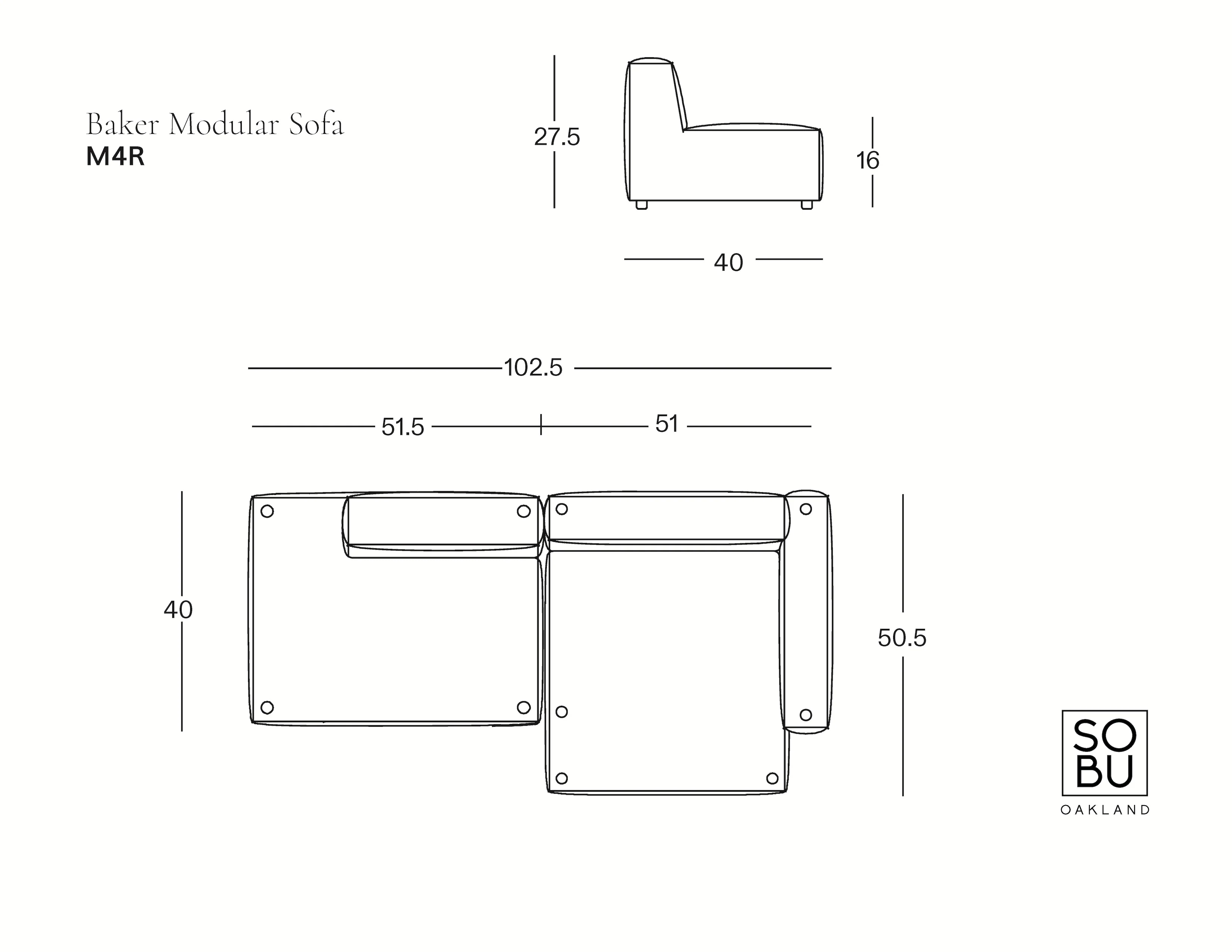Baker Modular Sofa | Fabric • M4 - Image 5