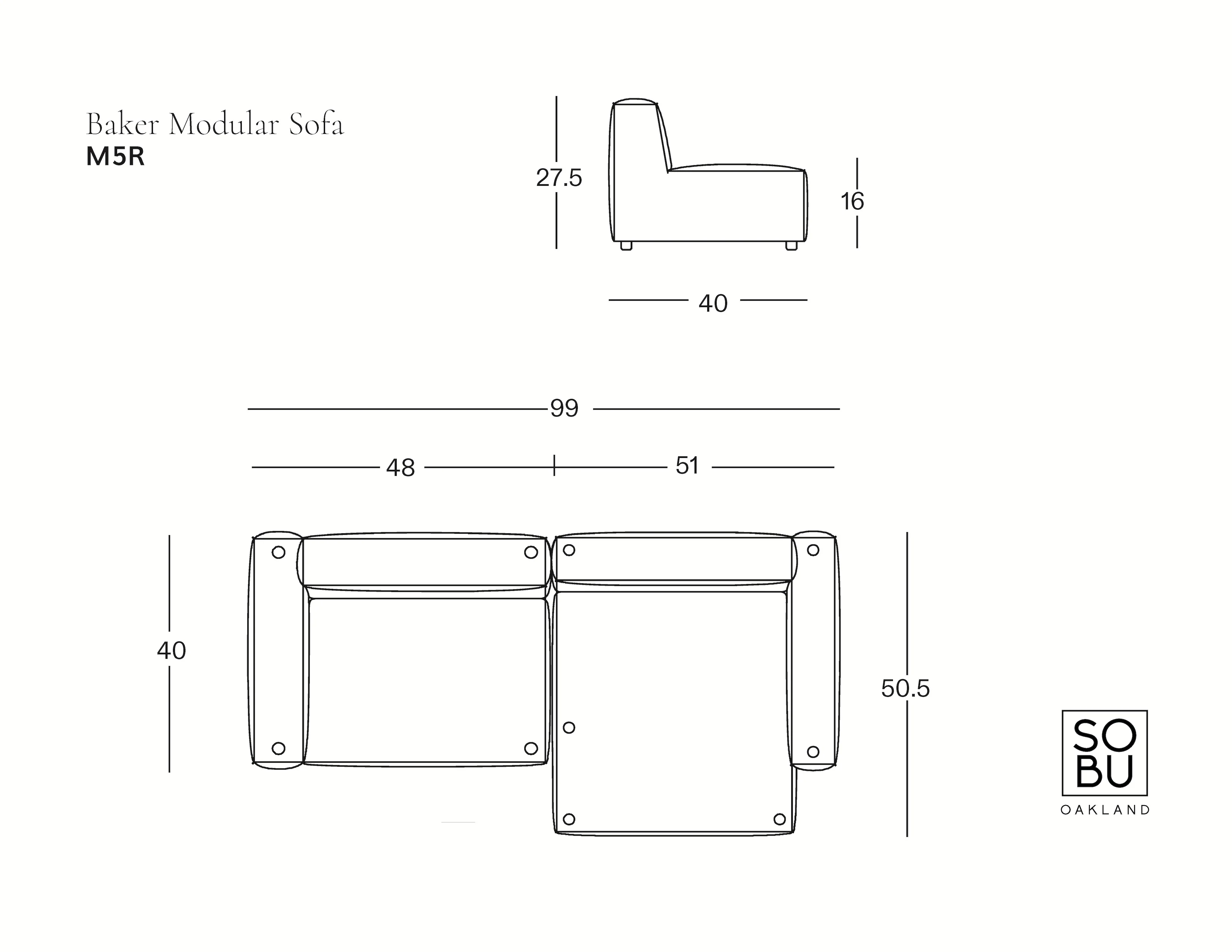 Baker Modular Sofa | Leather • M5 - Image 5