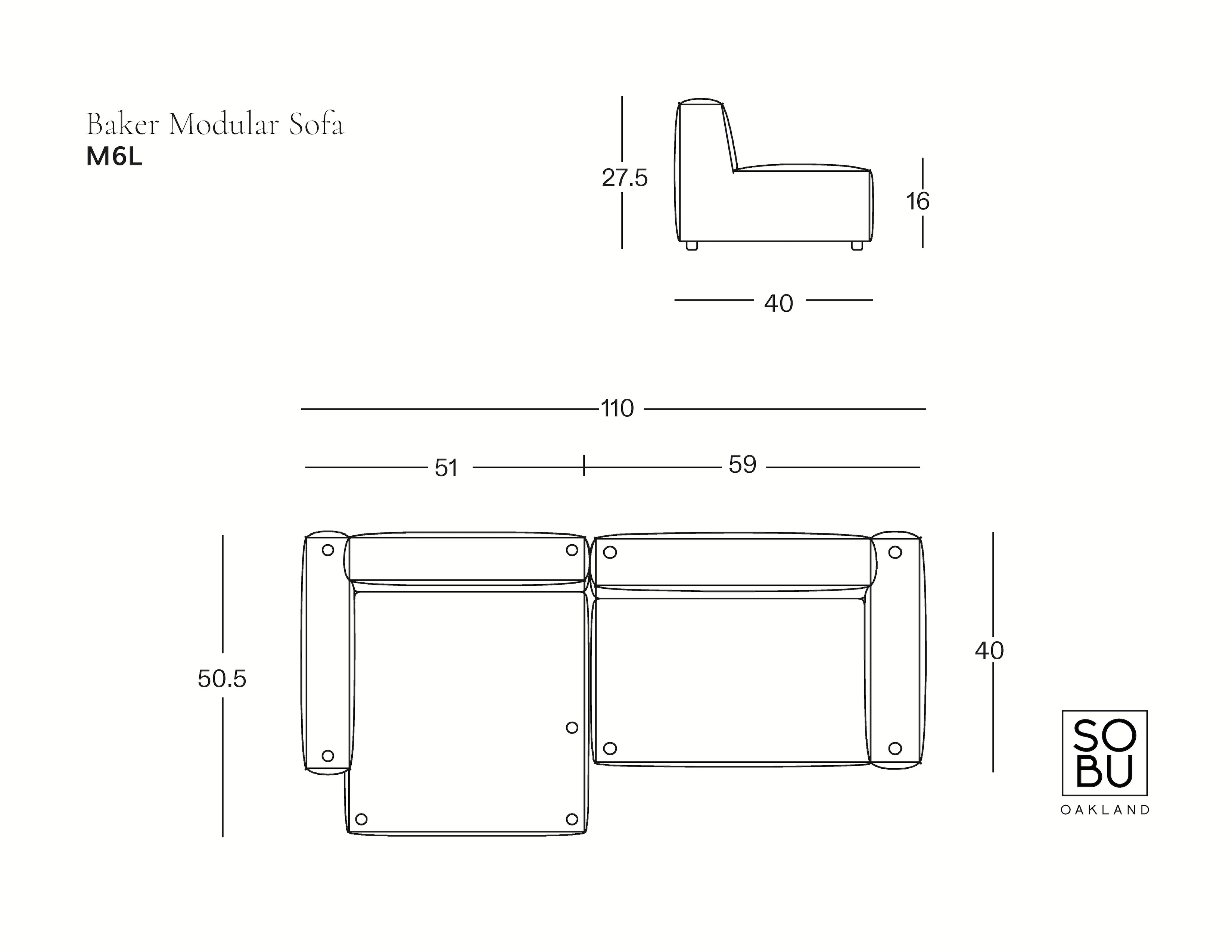 Baker Modular Sofa | Fabric • M6 - Image 5