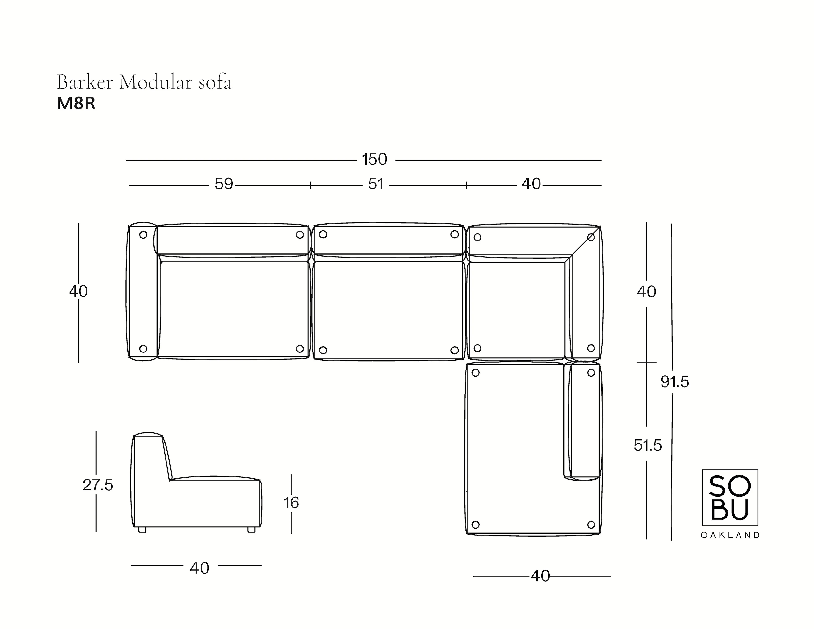 Baker Modular Sofa | Leather • M8 - Image 5