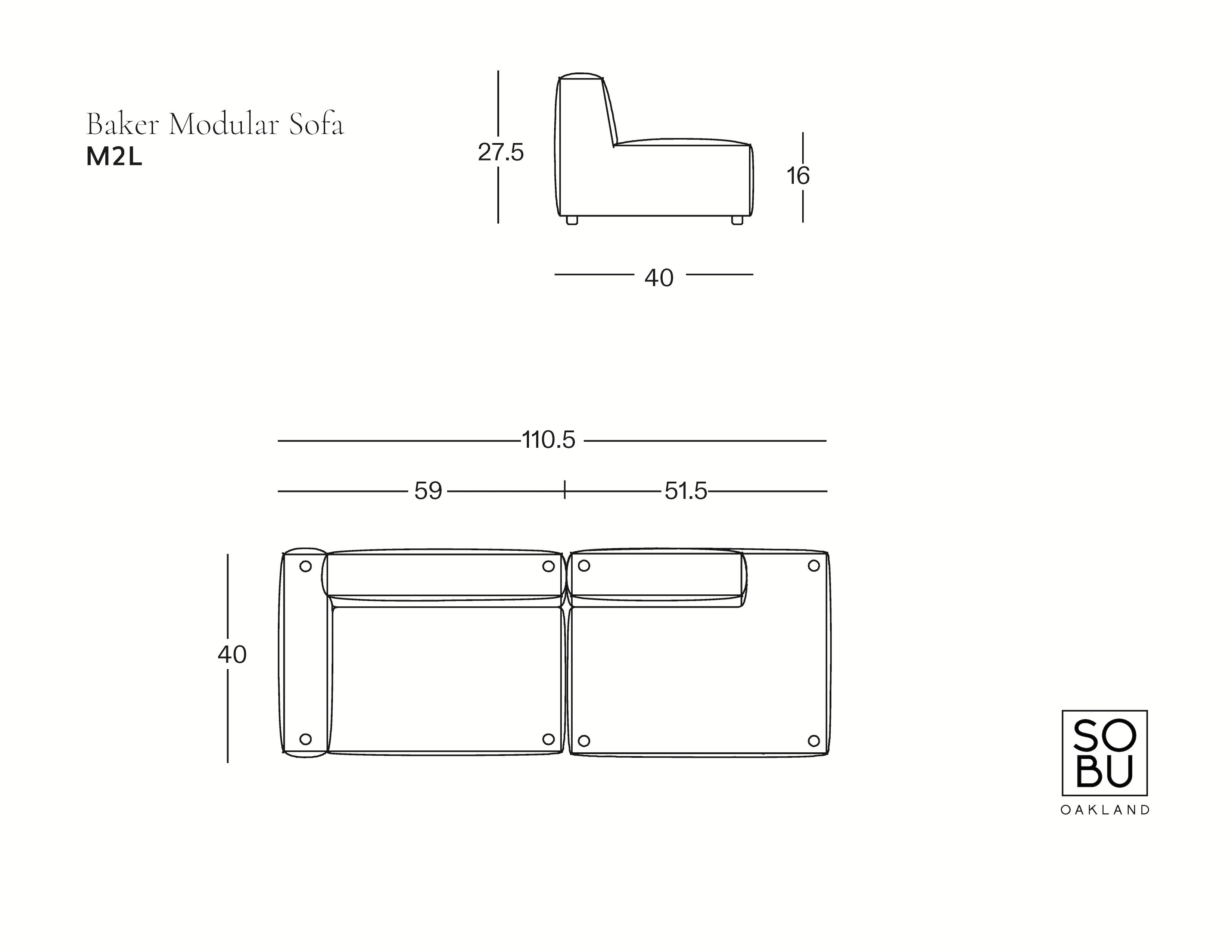Baker Modular Sofa | Leather • M2 - Image 7
