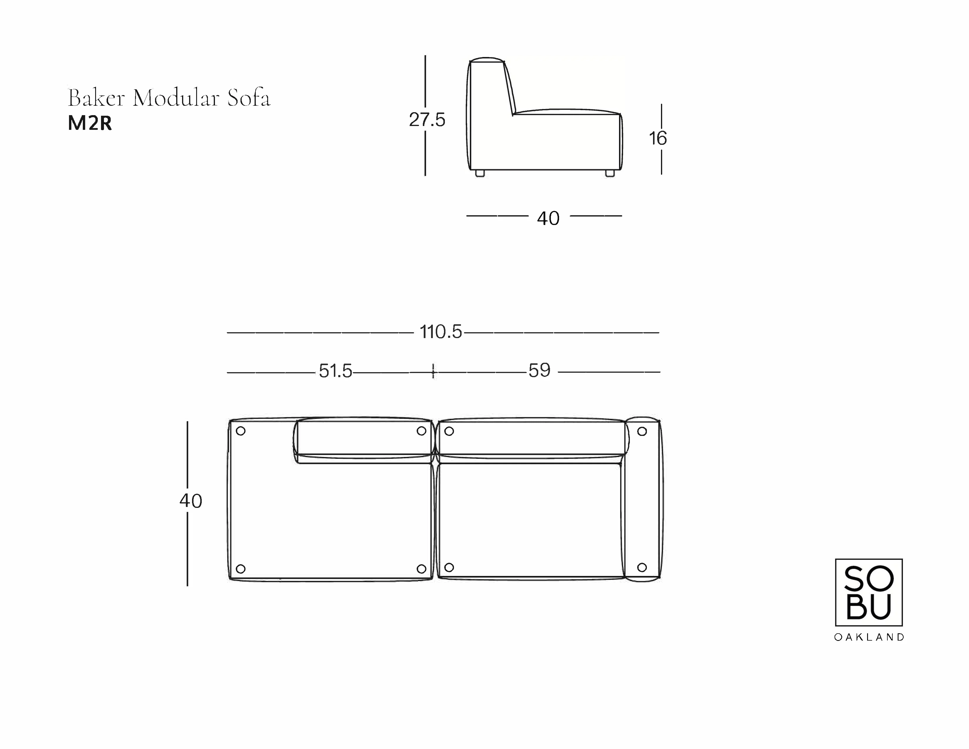 Baker Modular Sofa | Leather • M2 - Image 8