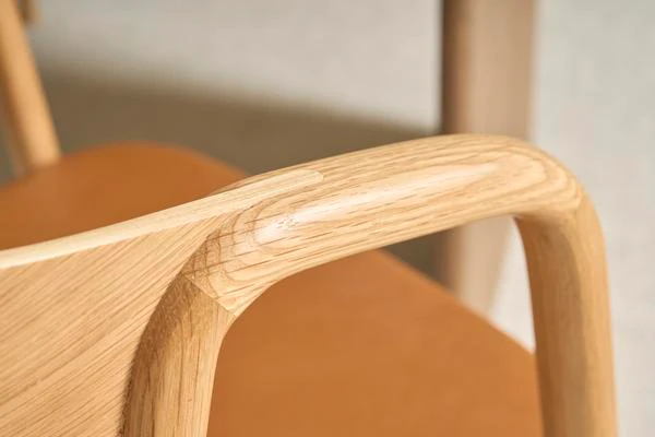 Inlay Dining Chair | Light Oak and Leather - Image 5