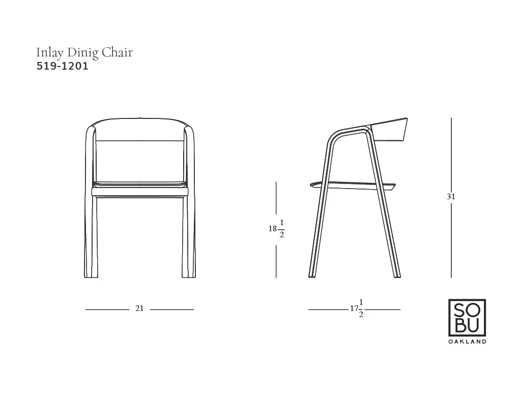 Inlay Dining Chair | Light Oak and Fabric - Image 5