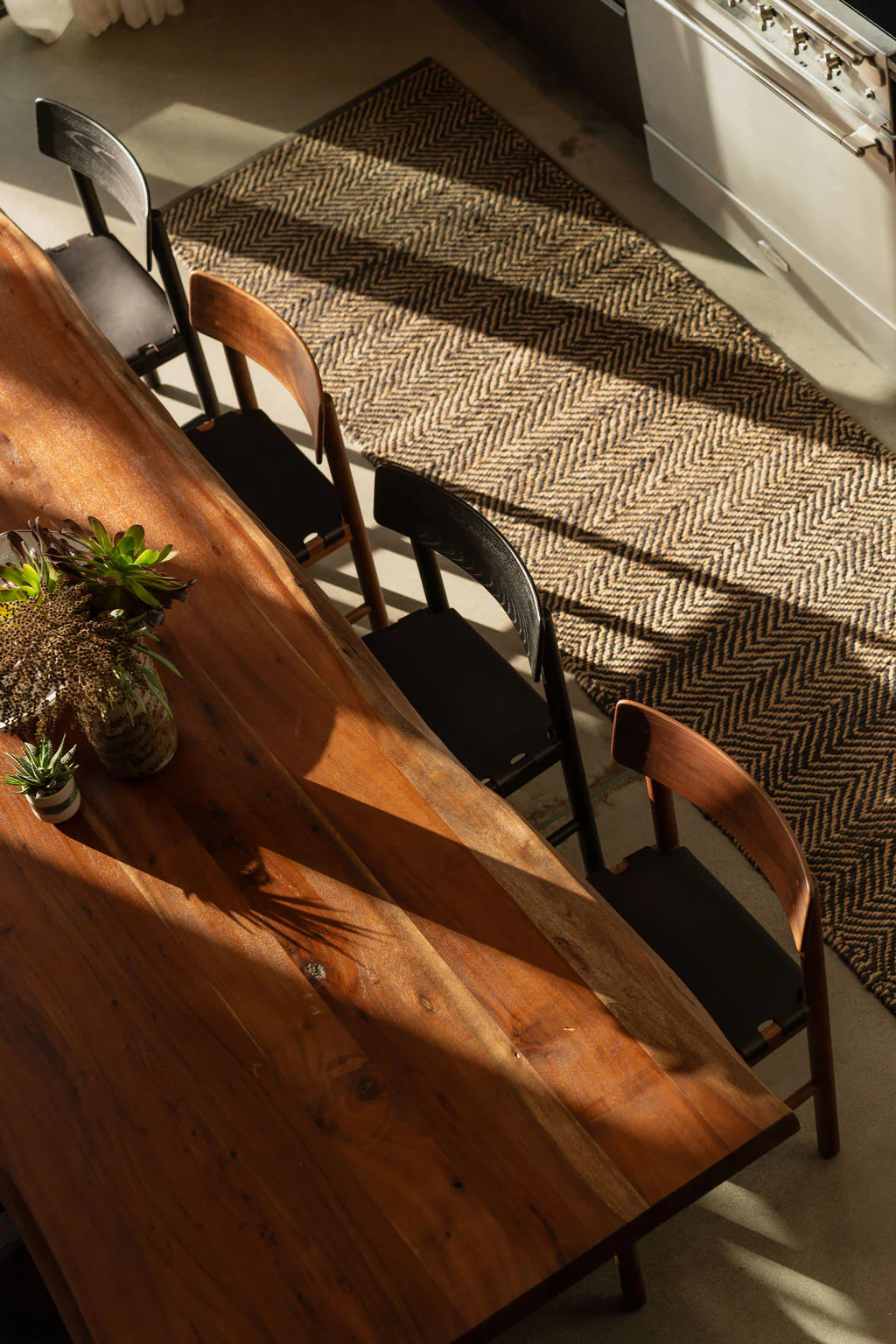 Leviathan Live Edge Dining Table with Black T-Legs - Image 3