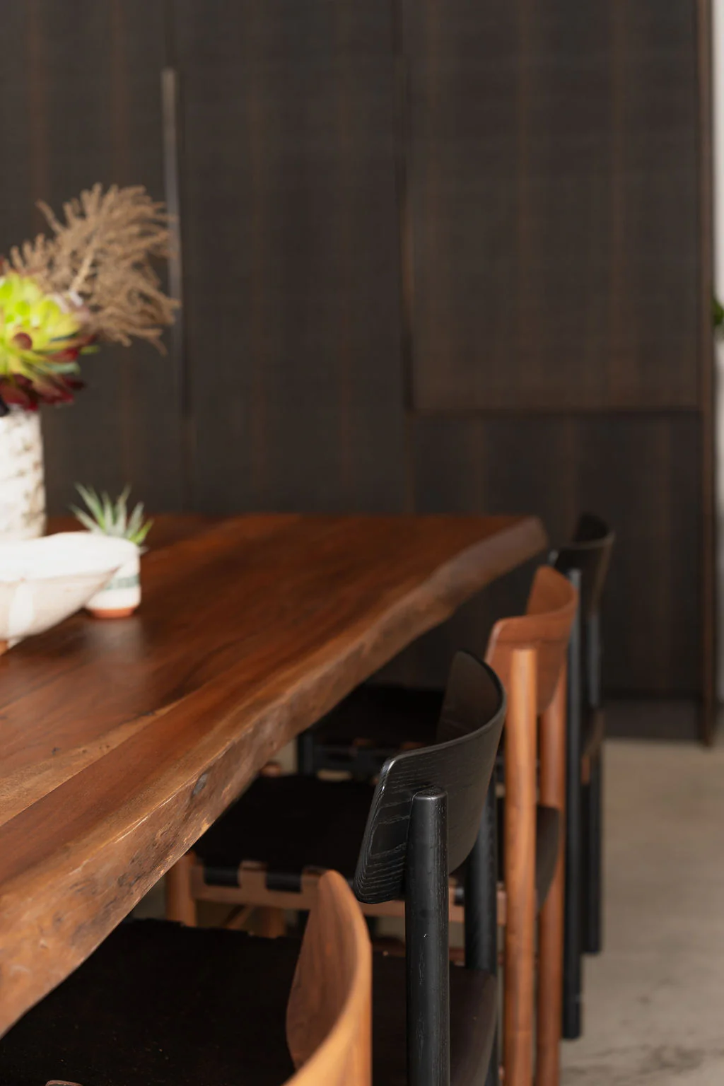 Leviathan Live Edge Dining Table with Black T-Legs - Image 4