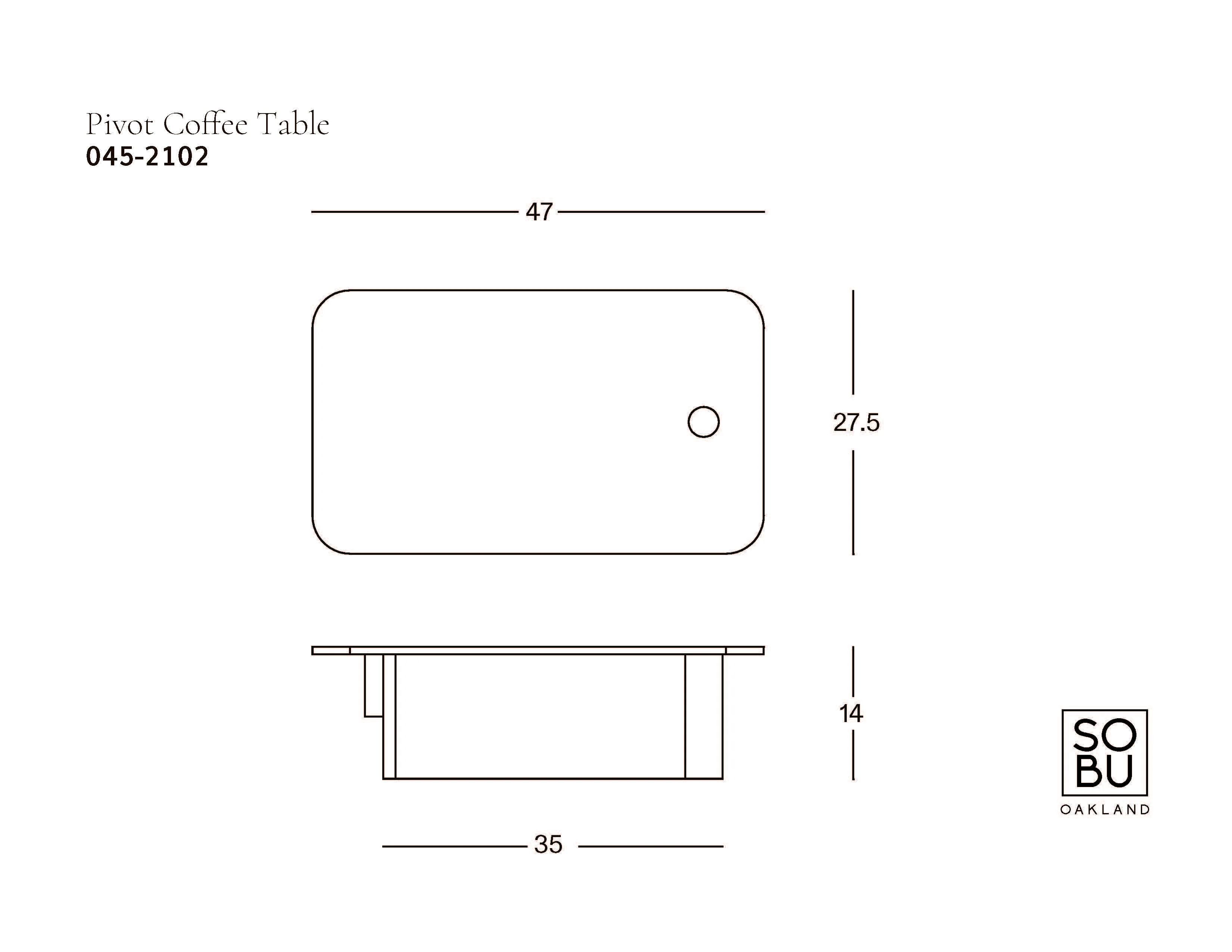 Pivot Coffee Table | Rectangular - Image 6